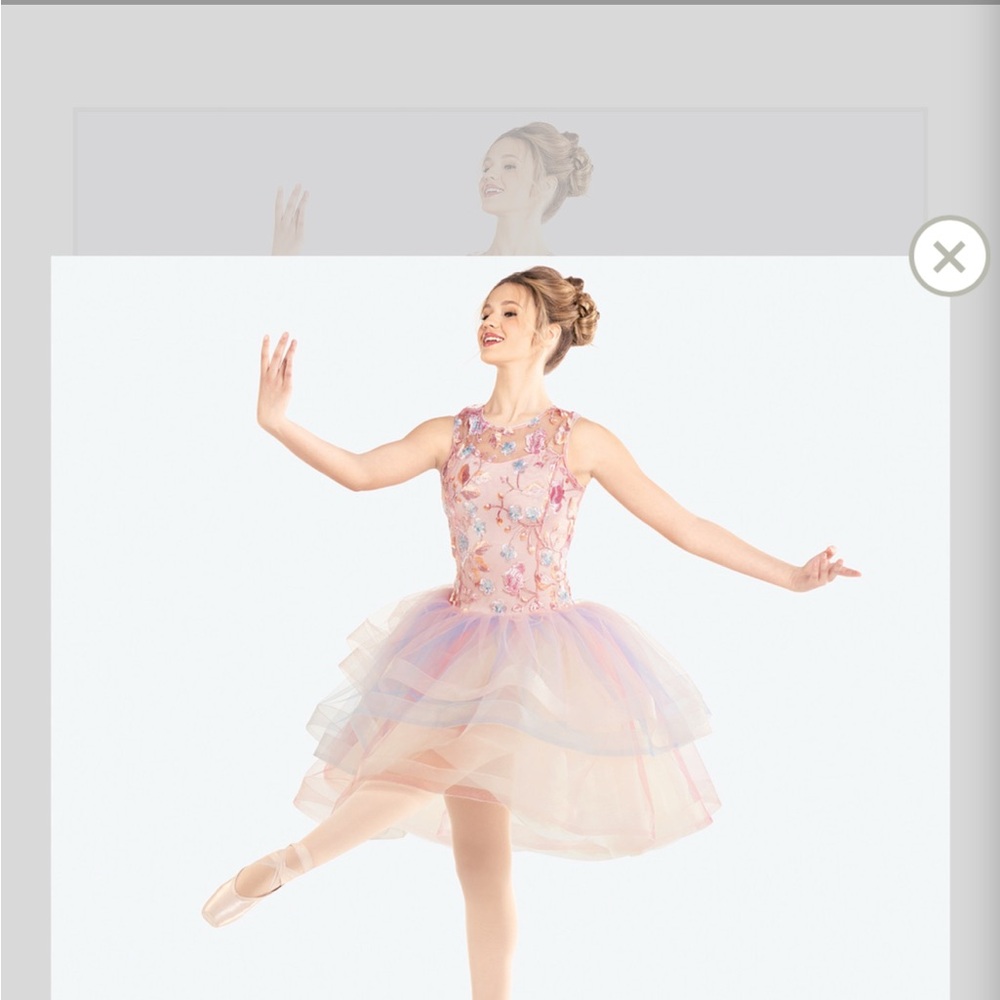 NEW Revolution Pastel Floral Adult Small Dance Costume